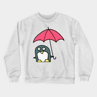 Penguin with an umbrella Crewneck Sweatshirt